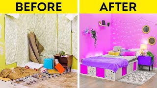 EXTREME ROOM MAKEOVER  Cool Home Decorating Hacks [upl. by Eelirol]