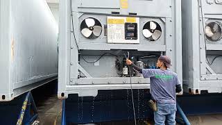 HOW TO PREVENTIVE MAINTENANCE OF 40 FOOTER REEFER CONTAINER VAN CONDENSING UNITTAGALOG TUTORIAL [upl. by Anirb]