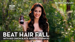 WOW Skin Science Red Onion Black Seed Oil Shampoo For 10x Stronger Hair ft Disha Patani [upl. by Suivatnom]