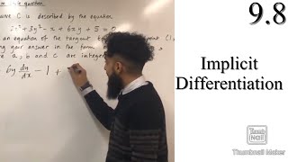 Edexcel A level Maths 98 Implicit Differentiation [upl. by Namreg]