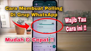 Cara Membuat Polling Di WhatsApp Grup [upl. by Axela]