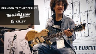 Keeley Electronics  Brandon Taz Niederauer at NAMM 2019  DampM Drive DDR Eccos Fuzz Bender Omni [upl. by Gipps]