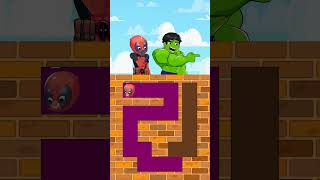 Who Will Conquer the New Maze Challenge SpiderMan Hulk Deadpool or Captain shorts shortvideo [upl. by Neimad]