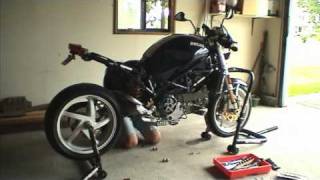 Installing a QuatD ExBox exhaust on my Ducati Monster S4R [upl. by Ahcsatan]