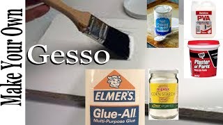 How to Make Homemade Gesso Acrylic painting [upl. by Lledal505]