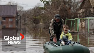 Russia flooding Orenburg region swamped as dam collapse triggers onceinacentury floods [upl. by Moses321]