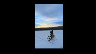 Frozen Lake Fat Biking  Alaska shorts [upl. by Butta319]