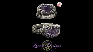 Woven Sterling Silver Wire Faceted Gemstone Ring [upl. by Audwin]