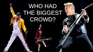 Biggest Rock Concerts Ever Attendance Comparison [upl. by Chemosh]