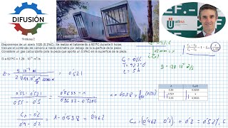 Problema de difusión en acero Cálculo de contenido en carbono bajo la superficie [upl. by Leverick]