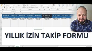 EXCEL YILLIK İZİN TAKİP FORMU YAPIYORUZ [upl. by Matthias981]