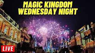 🔴Live Magic Kingdom Wednesday Night with Happily ever after Fireworks Walt Disney World 652024 [upl. by Kcirdahc215]