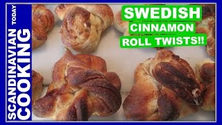 Kanelbullar  Swedish Cinnamon Roll Twists  Kanelsnurror [upl. by Nellak]