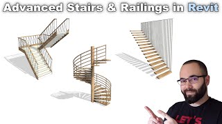 Advanced Stairs amp Railings in Revit Tutorial [upl. by Cypro885]