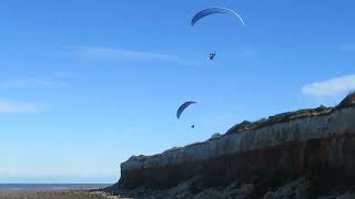 Paragliders over Hunstanton Cliffs Norfolk UK [upl. by Leor]