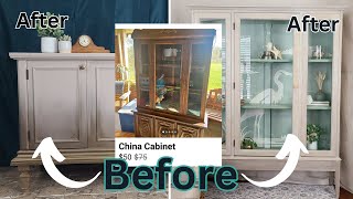 China Cabinet with Two Makeoversfurniture makeover [upl. by Kondon706]