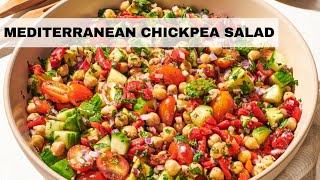 Mediterranean Chickpea Salad Recipe  Vegan Chickpea Salad [upl. by Ennahgem888]