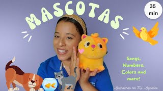 Learn about Pets Mascotas in English amp Spanish Songs Numbers and more [upl. by Amorette]