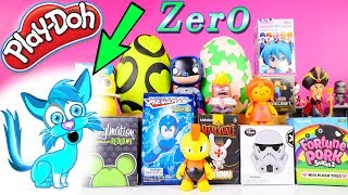 NEW 2018 Play Doh Surprise Eggs Blind Boxes Opening With DCTC ZerO  Disco The Cat [upl. by Ardine]