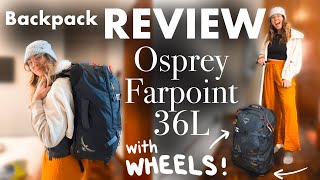 BACKPACK REVIEW AFTER 3 MONTHS  Osprey Fairpoint 36L With WHEELS [upl. by Notled]