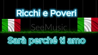 Ricchi e Poveri  Sarà perché ti amo  Piano cover [upl. by Ethel]