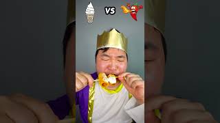 Spicy Sauce vs Yogurt sauce Emoji food Challenge  Cheese Powder Hotdog Mukbang Funny Video shorts [upl. by Ojok]