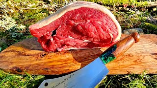 Tender and Juicy Beef with flufy Basamati rice ASMR outdoor Cooking Camping Relaxing Video [upl. by Suzann]