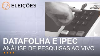 Datafolha e Ipec Lula bate 50 dos votos válidos Bolsonaro fica em 2º veja pesquisas e análises [upl. by Gnort847]