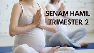 SENAM HAMIL MUDAH untuk TRIMESTER 2  PRENATAL YOGA [upl. by Head389]