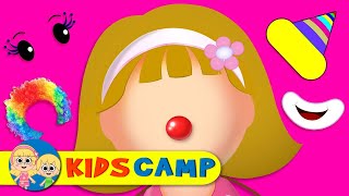 Lets Make a Silly Funny Clown Face with Elly  Wrong Face Game  Finger Family Song by KidsCamp [upl. by Cross]