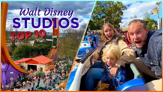 WALT DISNEY STUDIOS PARK  Top 10 ATTRACTIES amp Disney SHOWS [upl. by Aicillyhp]