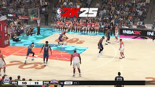 NBA 2K25  Team USA Vs 2000s All Stars I Full Gameplay I Hall Of Fame Difficulty PS5 [upl. by Oniskey]