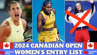 2024 Canadian Open  Womens Entry List [upl. by Bhayani]