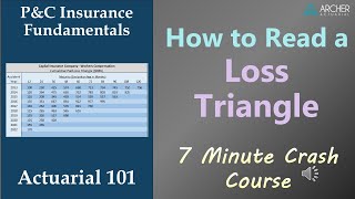 How to Read a Loss Triangle  PampC Insurance Basics  Loss Reserving  Actuarial 101 [upl. by Nnorahs]