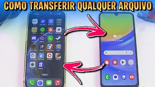 Como TRANSFERIR ARQUIVOS entre IPHONE e ANDROID grátis e sem baixar nada [upl. by Ahsiral800]