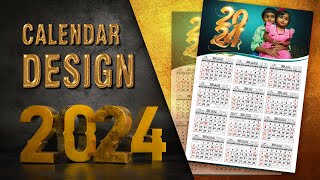 2024 Calendar Design with PSD  2024 കലണ്ടര്‍ ഡിസൈന്‍  Designers Tips [upl. by Maidel]