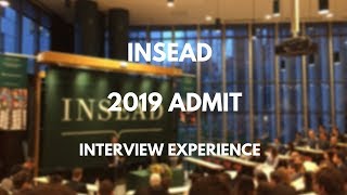 2019 INSEAD Admit Indian  Part 2 [upl. by Dart]