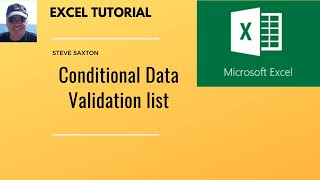 How to create a Conditional Data validation list using the Indirect function in Microsoft Excel [upl. by Eixam]