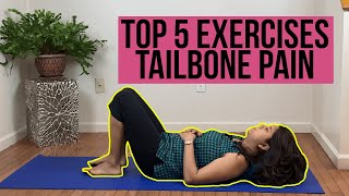 Top 5 Exercises for Coccyx or Tailbone Pain  Pelvic Rehab Doc [upl. by Ahsitil]