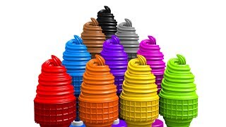 Learn colors with Ice CreamTower h Ice Cream Learning Colors video for KIds and toddlers [upl. by Germana]