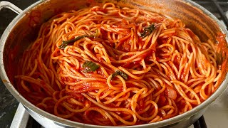 Simple and easy tomato spaghetti pasta recipe [upl. by Leahicm]