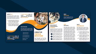 Brochure design ideas  Tri fold Brochure Bangla Tutorial [upl. by Varipapa983]