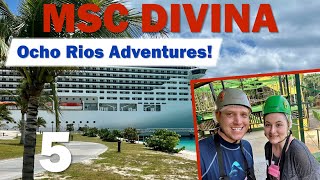 MSC Divina Ziplining and the Dunn’s River Falls experience in Jamaica  PART 5 October 2022 [upl. by Aruasor310]