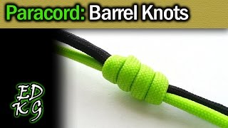 Simple Paracord Barrel Knots and ways to use them [upl. by Anagnos426]