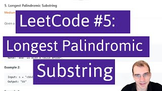 Python Programming Practice LeetCode 5  Longest Palindromic Substring [upl. by Nired]