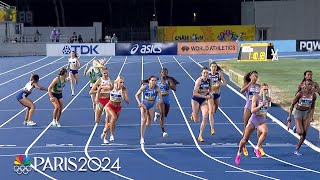 USA blows out the competition in womens 4x400m at World Athletics Relays  NBC Sports [upl. by Vel]