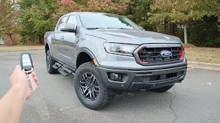 2021 Ford Ranger Lariat Tremor Start Up Walkaround POV Test Drive and Review [upl. by Aimek]