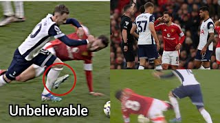 Watch Carefully is this Bruno Fernandes RED card vs Tottenham 🙆‍♂️ Unbelievable Manchester United [upl. by Kisor558]