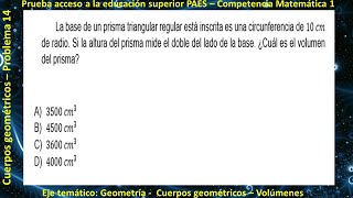 Geometría  Cuerpos geométricos  Problema 14 [upl. by Byrann216]