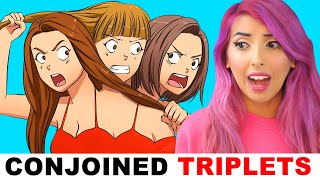 The Crazy Conjoined Triplets TRUE Story Animation Reaction [upl. by Anahahs]